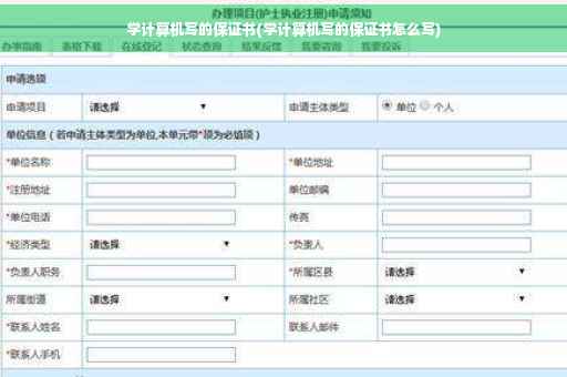 学计算机写的保证书(学计算机写的保证书怎么写)