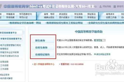 bim1+x考试中级证书有什么用-大专bim专业