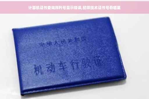 计算机证书查询序列号显示错误,初级技术证书号看哪里