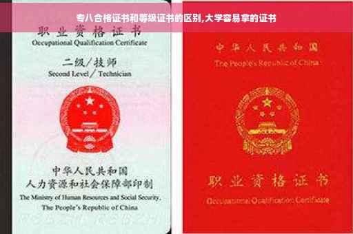 专八合格证书和等级证书的区别,大学容易拿的证书
