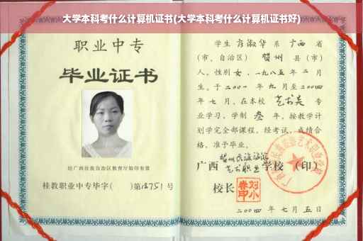 大学本科考什么计算机证书(大学本科考什么计算机证书好)