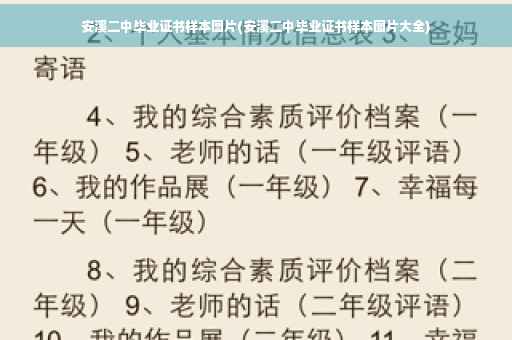 安溪二中毕业证书样本图片(安溪二中毕业证书样本图片大全)
