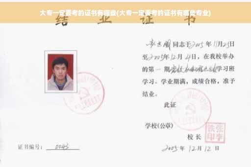 大专一定要考的证书有哪些(大专一定要考的证书有哪些专业)