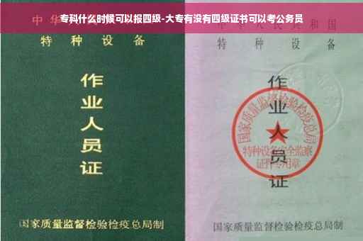 专科什么时候可以报四级-大专有没有四级证书可以考公务员