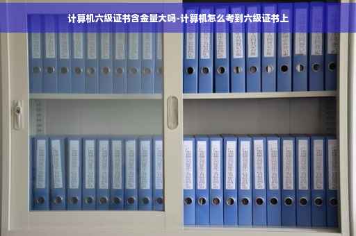 计算机六级证书含金量大吗-计算机怎么考到六级证书上