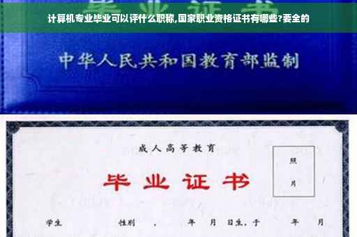 计算机专业毕业可以评什么职称,国家职业资格证书有哪些?要全的