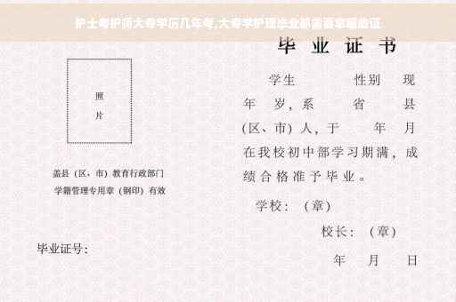 护士考护师大专学历几年考,大专学护理毕业都需要拿哪些证