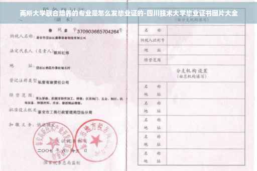 两所大学联合培养的专业是怎么发毕业证的-四川技术大学毕业证书图片大全