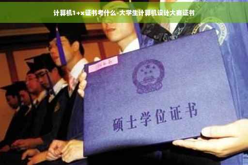 计算机1+x证书考什么-大学生计算机设计大赛证书