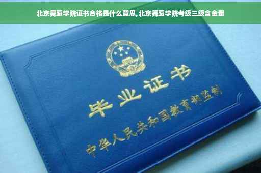 北京舞蹈学院证书合格是什么意思,北京舞蹈学院考级三级含金量