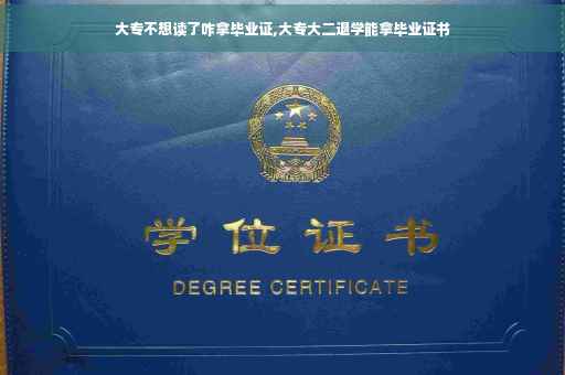 大专不想读了咋拿毕业证,大专大二退学能拿毕业证书