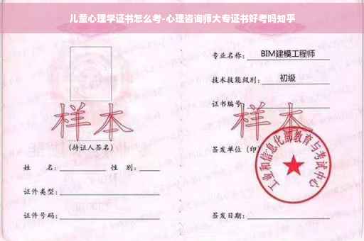 儿童心理学证书怎么考-心理咨询师大专证书好考吗知乎