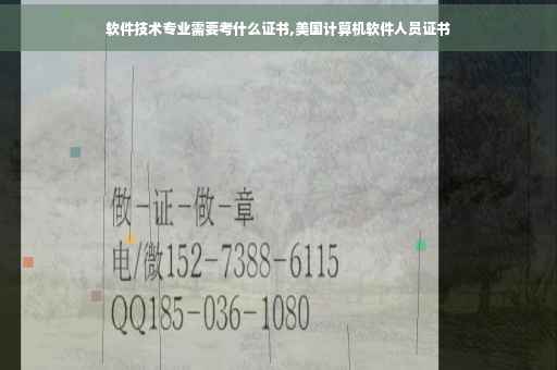 软件技术专业需要考什么证书,美国计算机软件人员证书
