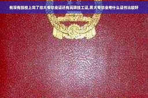 有没有技校上完了给大专毕业证还有高级技工证,男大专毕业考什么证书比较好