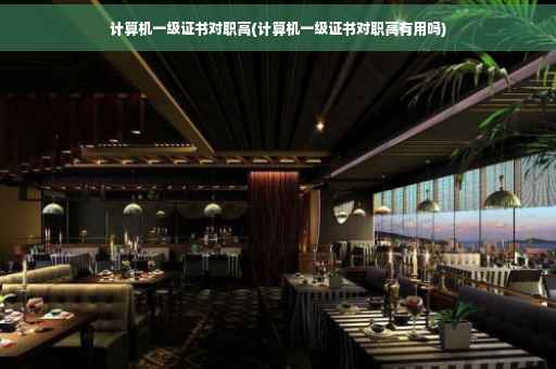 计算机一级证书对职高(计算机一级证书对职高有用吗)