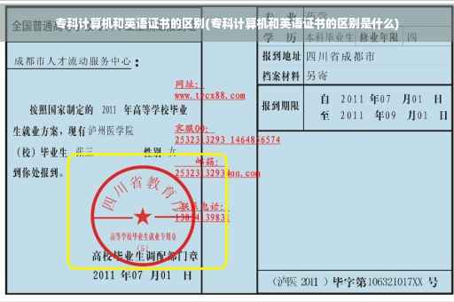 专科计算机和英语证书的区别(专科计算机和英语证书的区别是什么)