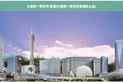 计算机一级证书 英语(计算机一级证书英语怎么说)