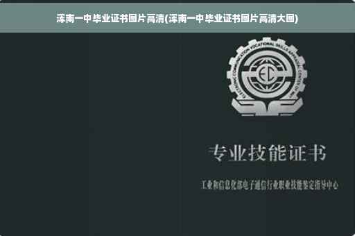 浑南一中毕业证书图片高清(浑南一中毕业证书图片高清大图)