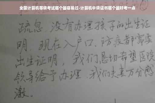 全国计算机等级考试哪个最容易过-计算机中级证书哪个最好考一点
