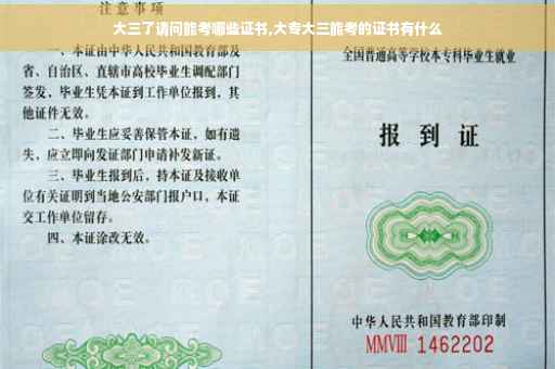 大三了请问能考哪些证书,大专大三能考的证书有什么