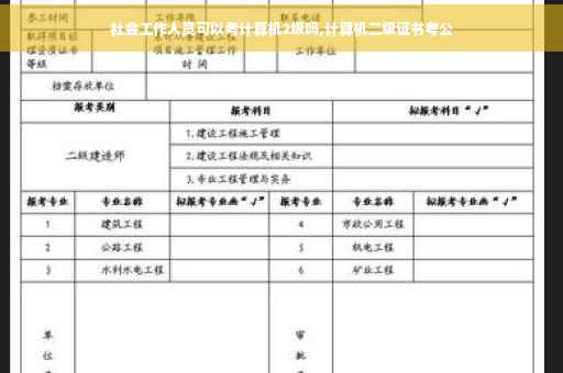 社会工作人员可以考计算机2级吗,计算机二级证书考公