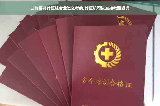 三加证书计算机专业怎么考的,计算机可以直接考四级吗