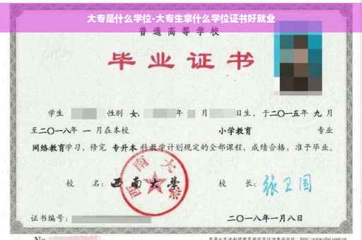 大专是什么学位-大专生拿什么学位证书好就业