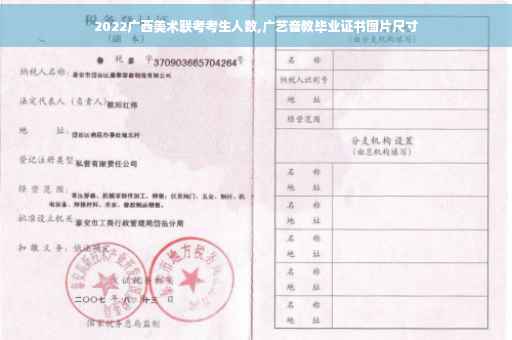 2022广西美术联考考生人数,广艺音教毕业证书图片尺寸