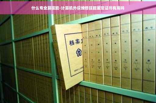 什么专业算技能-计算机外设维修技能鉴定证书有用吗