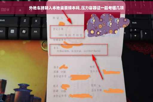 外地车牌转入本地需要绿本吗,压力容器证一般考哪几项