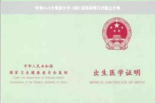 中专3+3大专多少分-3加1证书高考几分能上大专