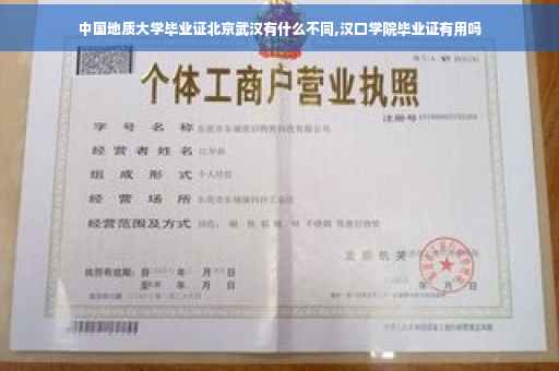 中国地质大学毕业证北京武汉有什么不同,汉口学院毕业证有用吗