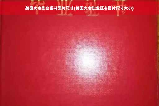 英国大专毕业证书图片尺寸(英国大专毕业证书图片尺寸大小)