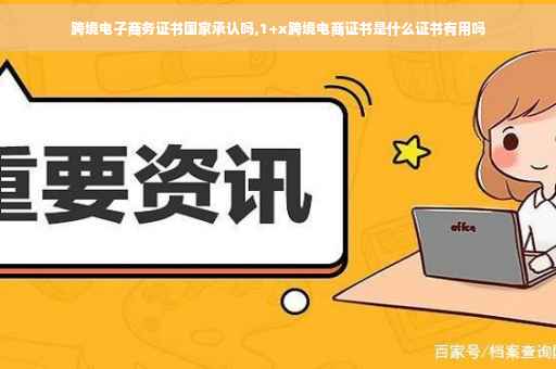 跨境电子商务证书国家承认吗,1+x跨境电商证书是什么证书有用吗