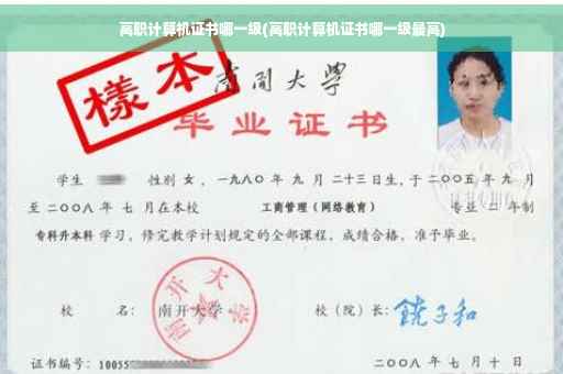 高职计算机证书哪一级(高职计算机证书哪一级最高)