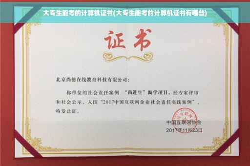 大专生能考的计算机证书(大专生能考的计算机证书有哪些)