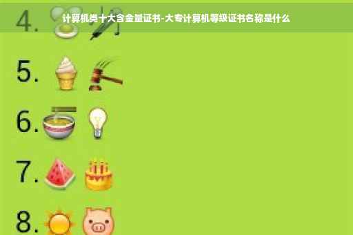 计算机类十大含金量证书-大专计算机等级证书名称是什么 计算机类十大含金量证书-大专计算机等级证书名称是什么