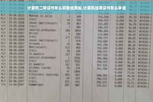计算机二级证书怎么获取纸质版,计算机纸质证书怎么申请