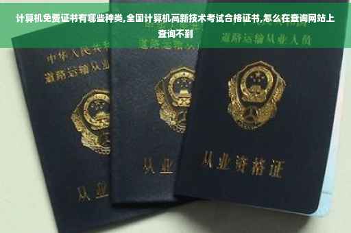 计算机免费证书有哪些种类,全国计算机高新技术考试合格证书,怎么在查询网站上查询不到