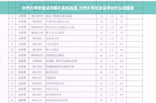 兰州大学毕业证书图片实拍高清,兰州大学毕业证学位什么时候发