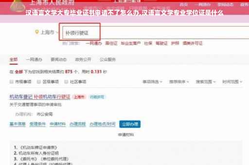 汉语言文学大专毕业证书申请不了怎么办,汉语言文学专业学位证是什么