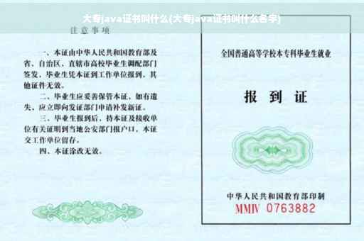 大专java证书叫什么(大专java证书叫什么名字)