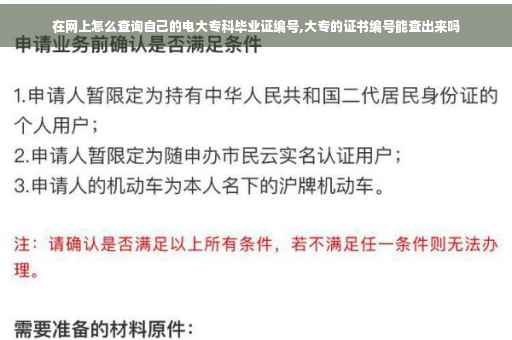 在网上怎么查询自己的电大专科毕业证编号,大专的证书编号能查出来吗