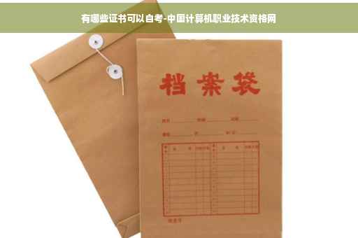 有哪些证书可以自考-中国计算机职业技术资格网