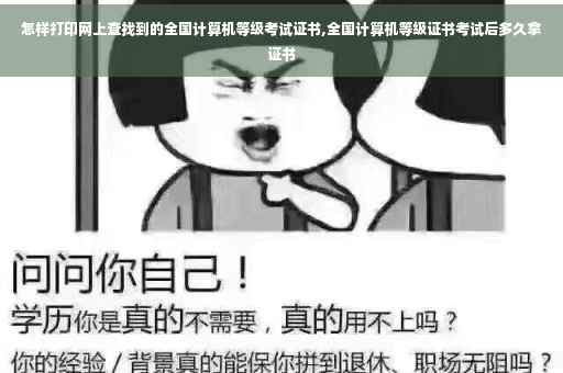 怎样打印网上查找到的全国计算机等级考试证书,全国计算机等级证书考试后多久拿证书