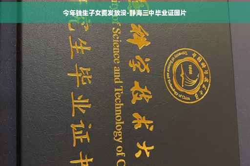今年独生子女费发放没-静海三中毕业证图片