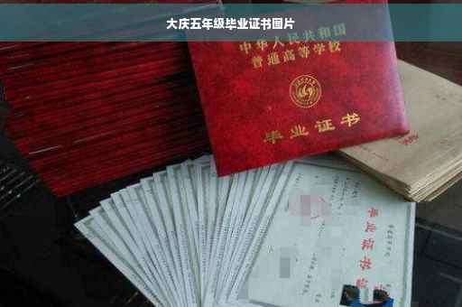 大庆五年级毕业证书图片