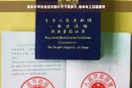 海丰中学毕业证书图片尺寸是多少,海丰电工证哪里考