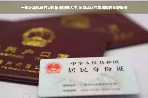 一级计算机证书可以报考哪些大学,国家承认的本科哪种比较好考