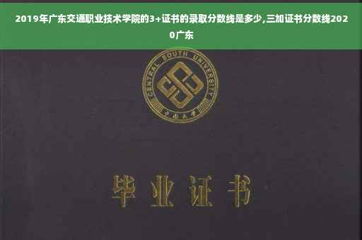 2019年广东交通职业技术学院的3+证书的录取分数线是多少,三加证书分数线2020广东